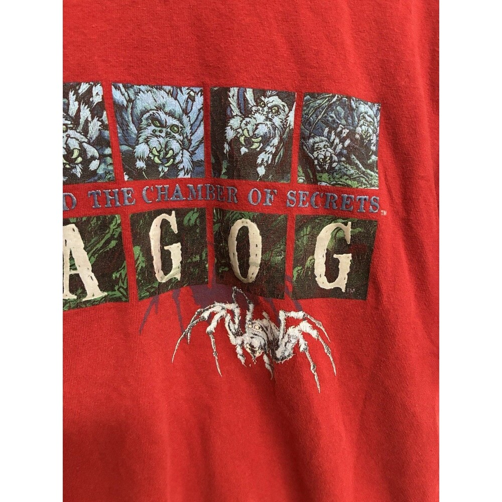 Vintage Harry Potter Aragog Graphic TShirt Youth Large No Tag Red - Picture 2 of 5